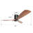 52 Inch Low Profile Ceiling Fan Dc 3 Carved Wood Fan Blade Noiseless Reversible Motor Remote Control Without Light-325862659-325862657