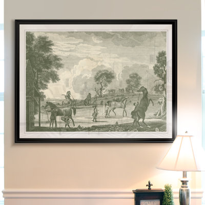 « équestres scenes ii », reproduction sur toile