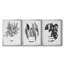 B&W d'intérieur plante IV - ensemble de 3 peintures sur toile encadrées-524709919-524709913