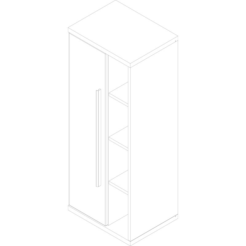 Stanf Bathroom Cabinet, Left, Brown