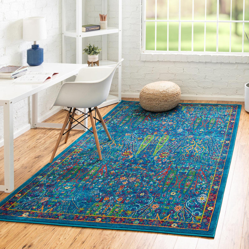 Floral Indoor Rug, Rectangle 7'10" x 10'