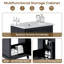 Meuble-lavabo simple autoportant de 20 po avec plateau en céramique-1854602546