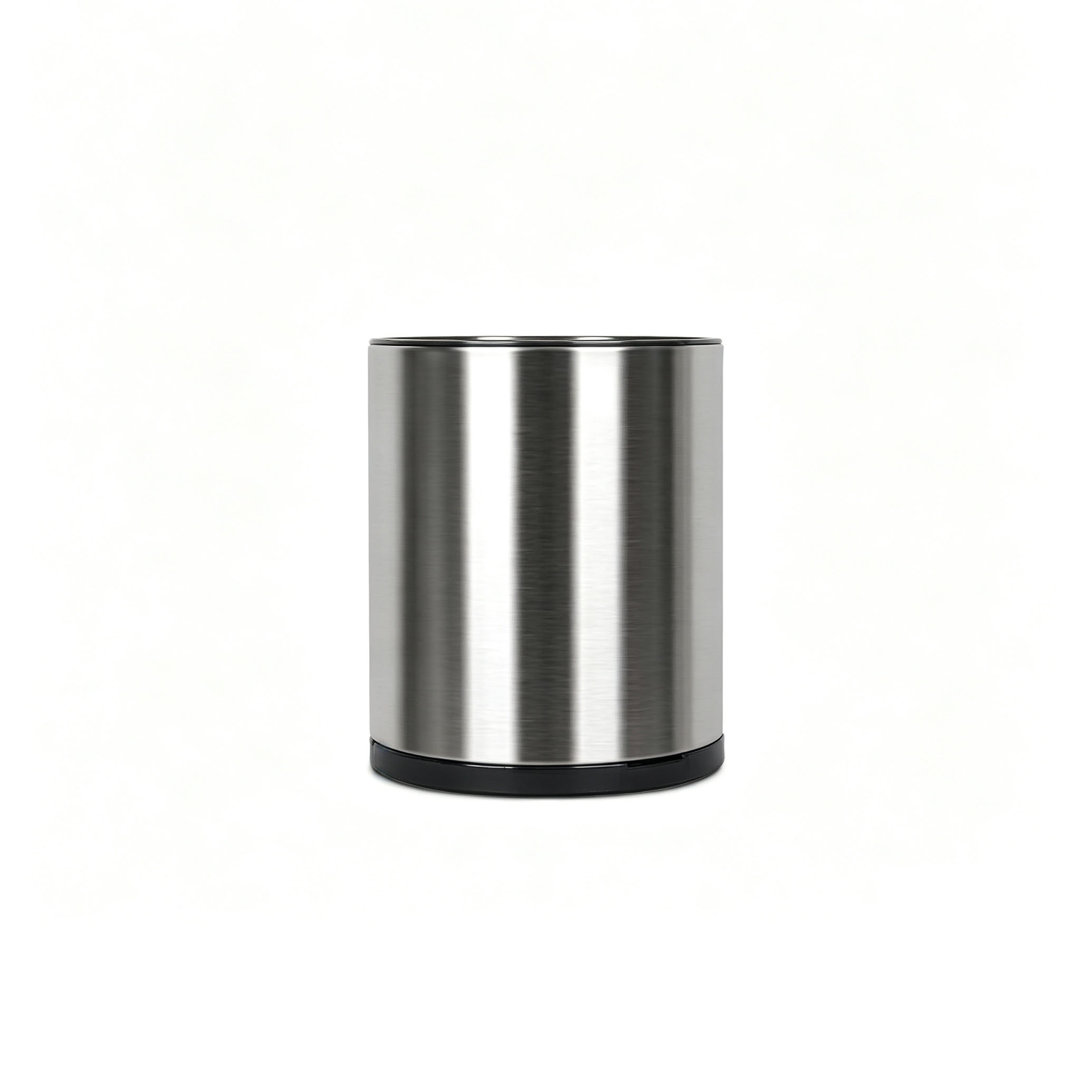 Grey Extra Large Kitchen Utensil Holder Rotating Stainless Steel Utensils Pot