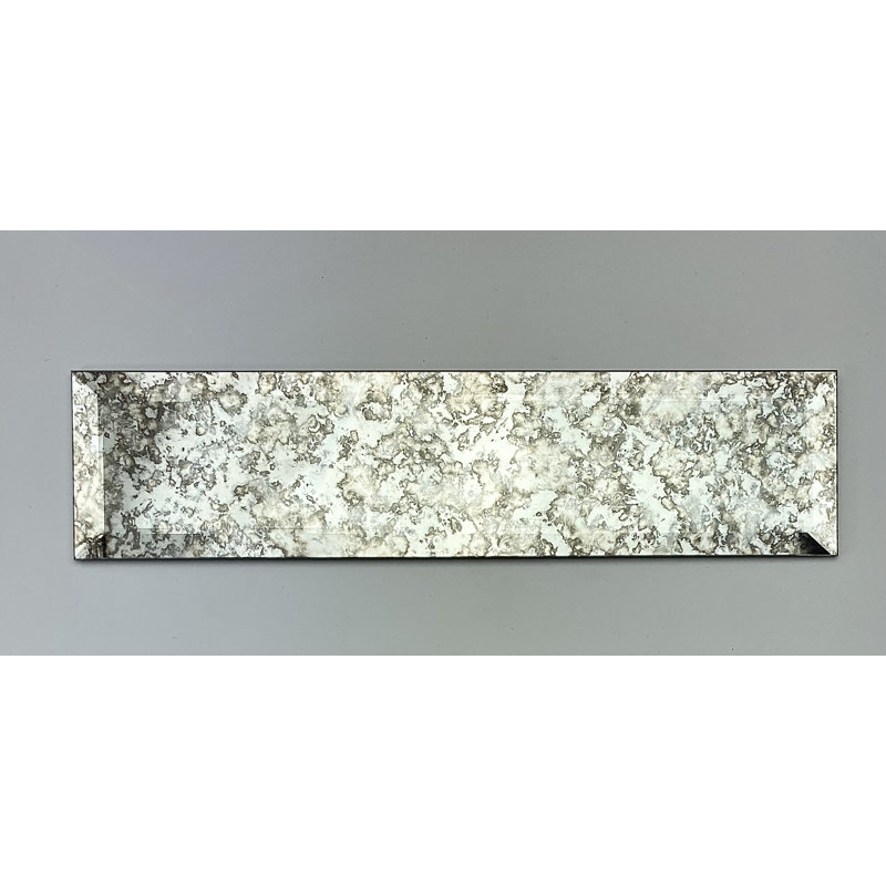 Reflections 3 in. x 12 in. Diamond Grade Glass Mirror Beveled Peel & Stick Subway Decorative Kitchen & Bathroom Wall Tile