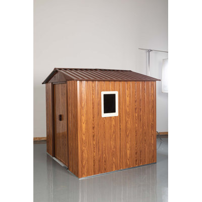 Outdoor Metal Storage Shed With Window And Metal Foundation