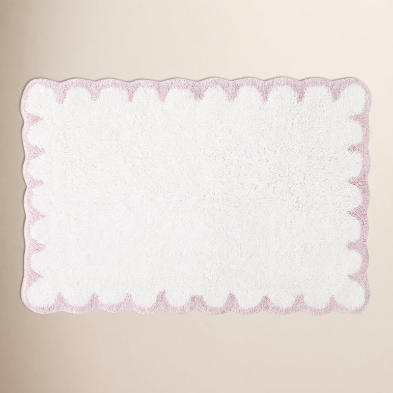 Peri Home Scallop Bath Rug, Pink