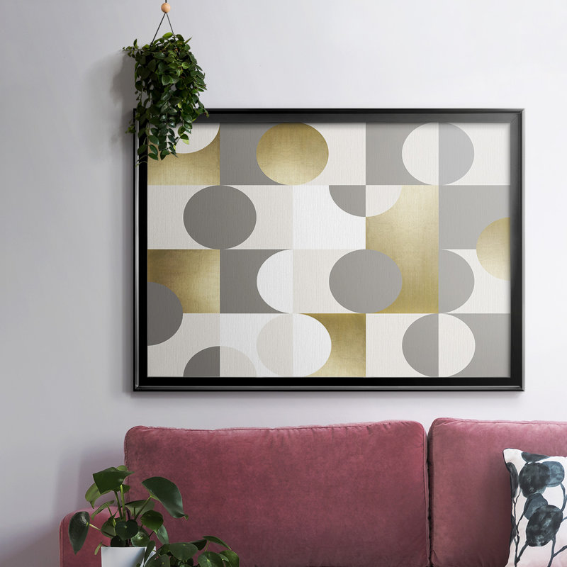 Modern Modern Gold Reflections, reproduction d'art sur toile, H 14 po x l 20 po x P 1,5 po, Noir