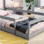 Twin Size Wood Bed With House-Shaped Headboard-1727483588