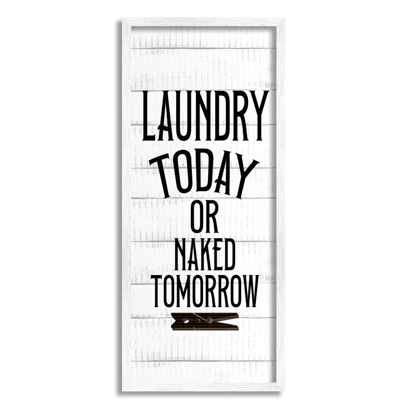 Blanchisserie Laundry Today, L 10 po x H 10 po, Giclée encadrée blanc bord de mer