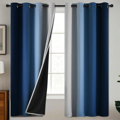 Rideau obscurcissant 100% obscurcissant avec œillets pour chambre à coucher et salon