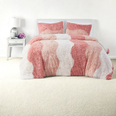 Ensembles de literie en fausse fourrure douillette, polyester TG