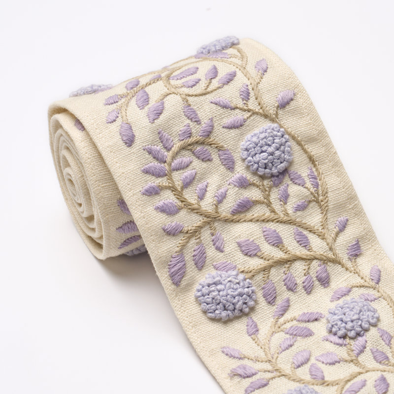 Ruban Ashoka, Lilas / Crème