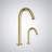 Cancun Brushed Gold Touchless Sensor Faucet Soap Dispenser Set Sleek Commercial Hands Free Solution