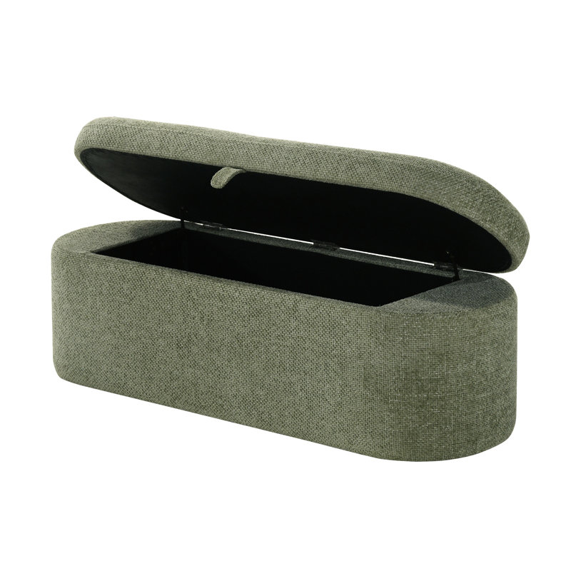 Banc fonctionnel moderne 1Pc avec siège rembourré, rangement spacieux et tissu pour le vestibule de la chambre à coucher