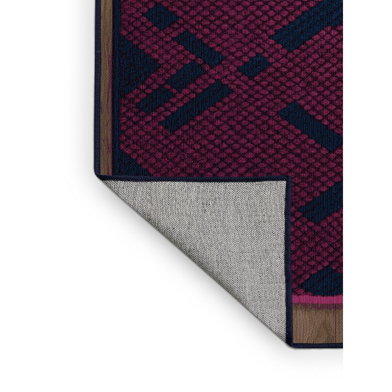 Tapis mauve lavable à la machine, Carré 4 pi