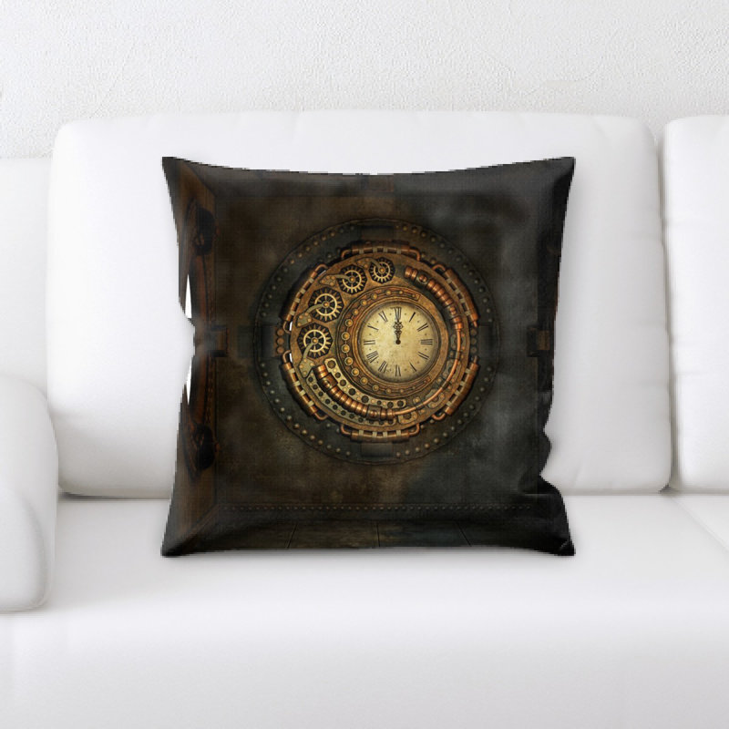 Housse et insert de coussin carré Steampunk