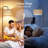68" Arched/arc Rattan Floor Lamp With Bulb And Remote Control-774290053