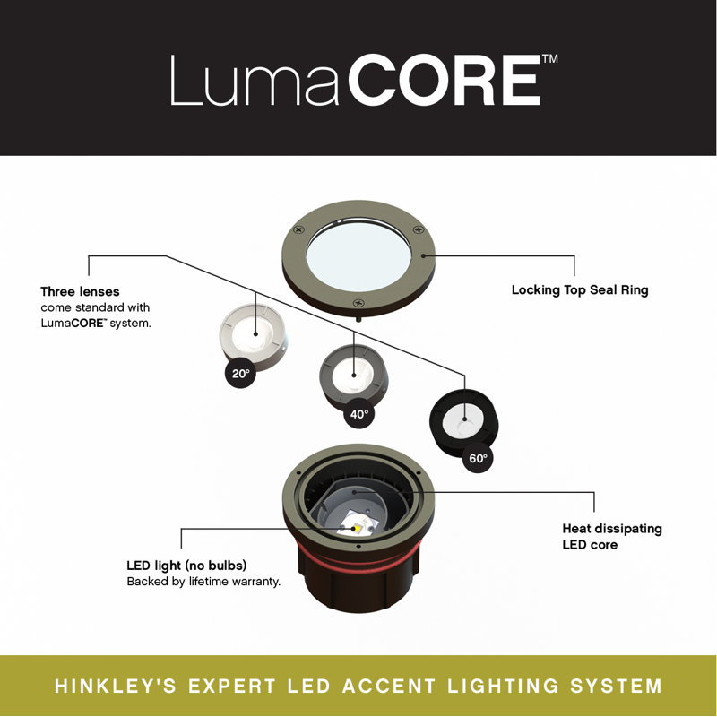 Hinkley Landscape 120V Flat Top Well Light, Brown