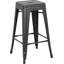 Tabourets de bar sans dossier, légers, industriels, contemporains, rustiques, rétro, costaux, en métal, sans dossier et avec 4 pieds (sans la table)-1152628200