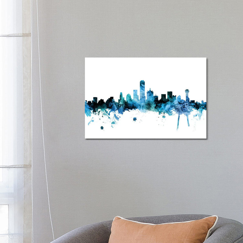 Dallas, Texas Skyline by Michael Tompsett - 1 Piece Wrapped Canvas Wall Art, 66.04 cm H x 45.72 cm W x 1.91 cm D