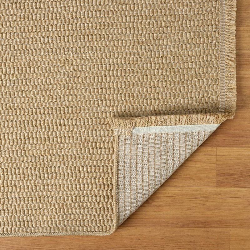 Modern Farmhouse Fringed Area Rug, Rectangle 5' x 7'