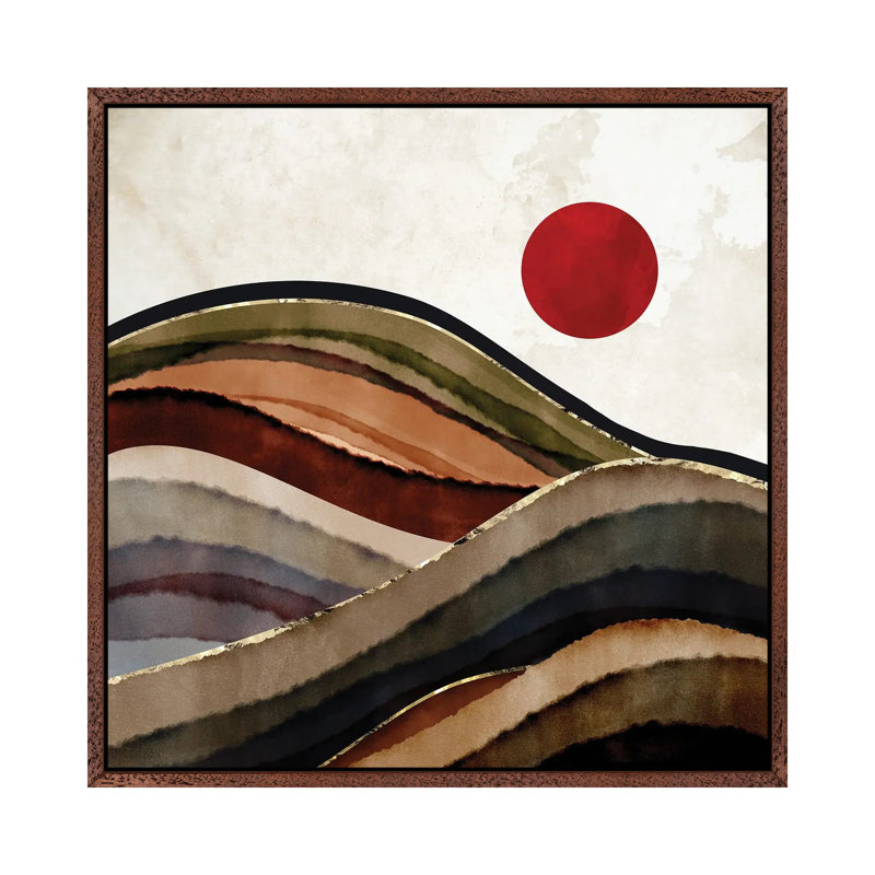 Fall Abstract - Print on Canvas, Classic Brown Wood Framed, 93.98 cm H x 93.98 cm W
