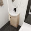 Petit meuble-lavabo autoportant de 18 pouces, petit meuble-lavabo avec lavabo, meuble-lavabo et lavabo