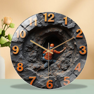 Horloge murale unique en verre 12 po