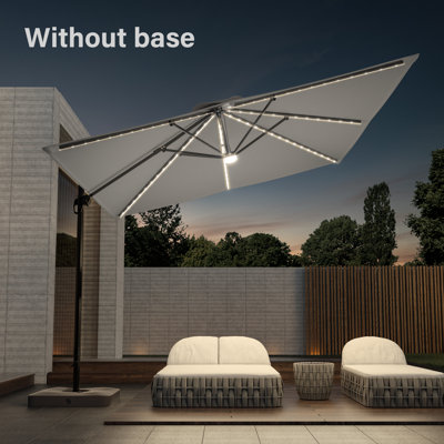 Seena 11.5 x 9' Rectangular Lighted Cantilever Umbrella