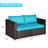 Millee 59'' Wide Wicker Loveseat with Cushions-50727974
