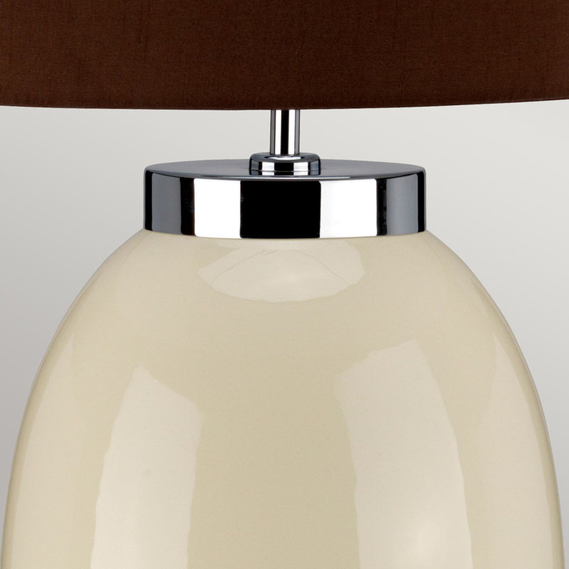 Athalie Porcelain Table Lamp, Cream, Brown