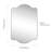 Walters 24 in. W x 36 in. H Medium Scalloped Rectangular Metal Framed Wall Mirror-501944231