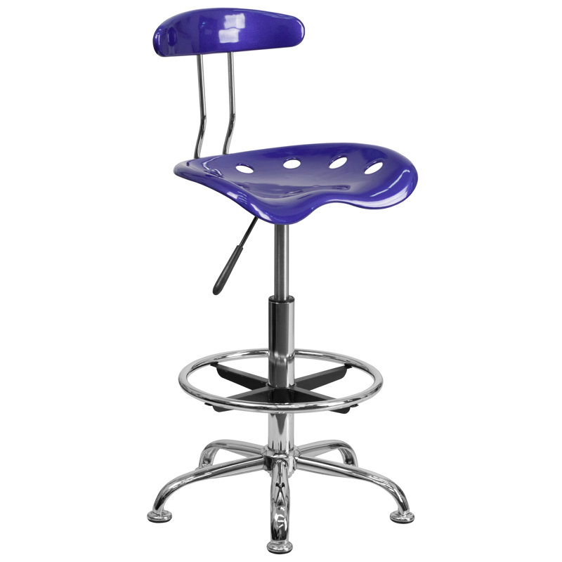 Tabouret de dessinateur Monroe, Bleu foncé