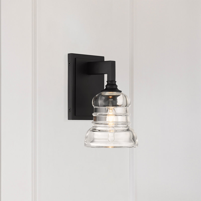 Straus 1 Light Sconce, Black