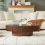 Table basse 43,7 pouces Modern Handcraft Drum Ellipse | Pour le salon