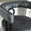 De 1 tabouret de bar en chenille gris moderne. Structure en métal, coussin de siège épais, courbé pour un siège confortable dans un tabouret d'entrée - revêtement, pieds noirs, îlot de cuisine stable, pub, espace club