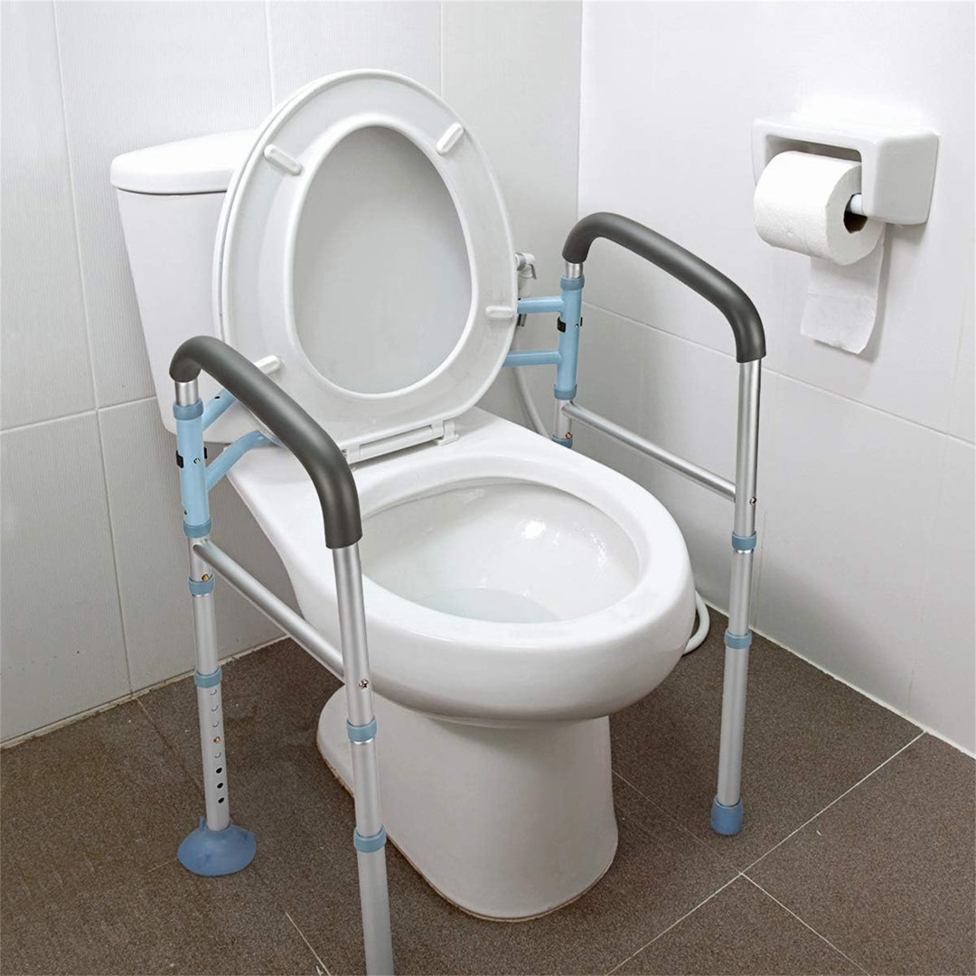 Hostetler Stand Alone Toilet Safety Rail - Heavy Duty Medical Toilet Safety Frame For Elderly, Handicap And Disabled - Adjustable Bathroom Toilet Hand