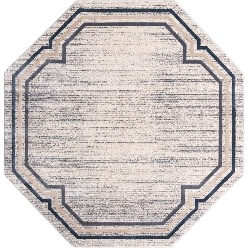 Geometric Indoor Rug, Octagon 7'