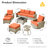 Carolle 8-Piece Outdoor Patio Furniture All-Weather 7-Person PE Wicker Outdoor Conversation Set, Patio Couch Swivel Rocker Chairs With Solar Powered Coffee Tables For Backyard,Poolside,Deck-2103426054