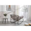 Chaise berçante rembourrée rembourrée, fabriquée avec qualité, pour patio, jardin, salon, rembourrage de siège moelleux olive, véranda