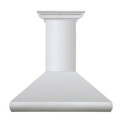 ZLINE 30 in. Professional Convertible Vent Wall Mount Range Hood in Stainless Steel with Crown Molding (587CRN-30)