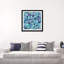 « blue cubes », impression sur toile-74384264-74384265-74384267