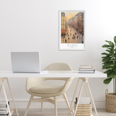 Giclée encadrée vintage orange, Paris, par Petal Prints Design