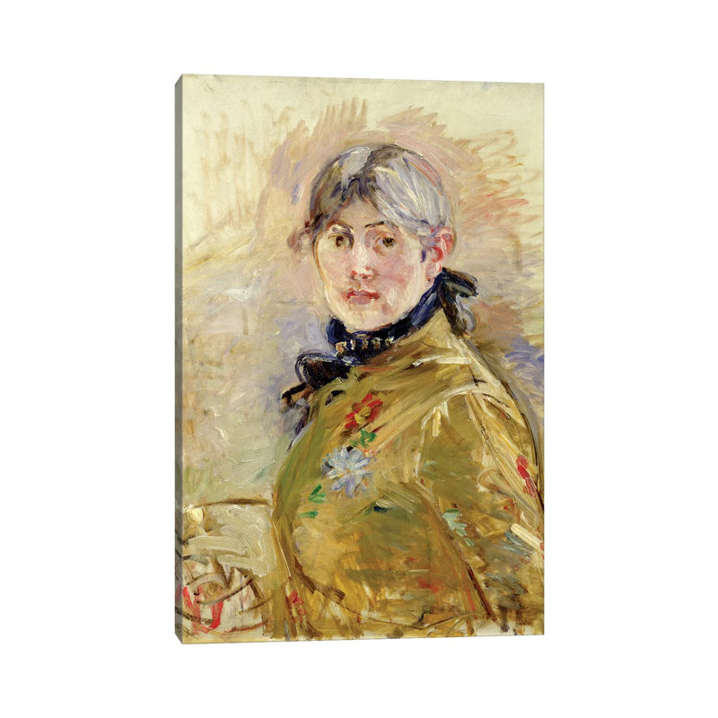 Self Portrait, 1885 by Berthe Morisot - Wrapped Canvas Painting, 66.04cm H x 45.72cm W x 1.905cm D