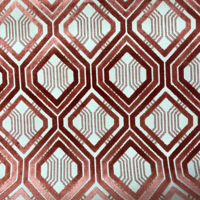 Cut Velvet | Stefano Fabric_STEFANO, Coral