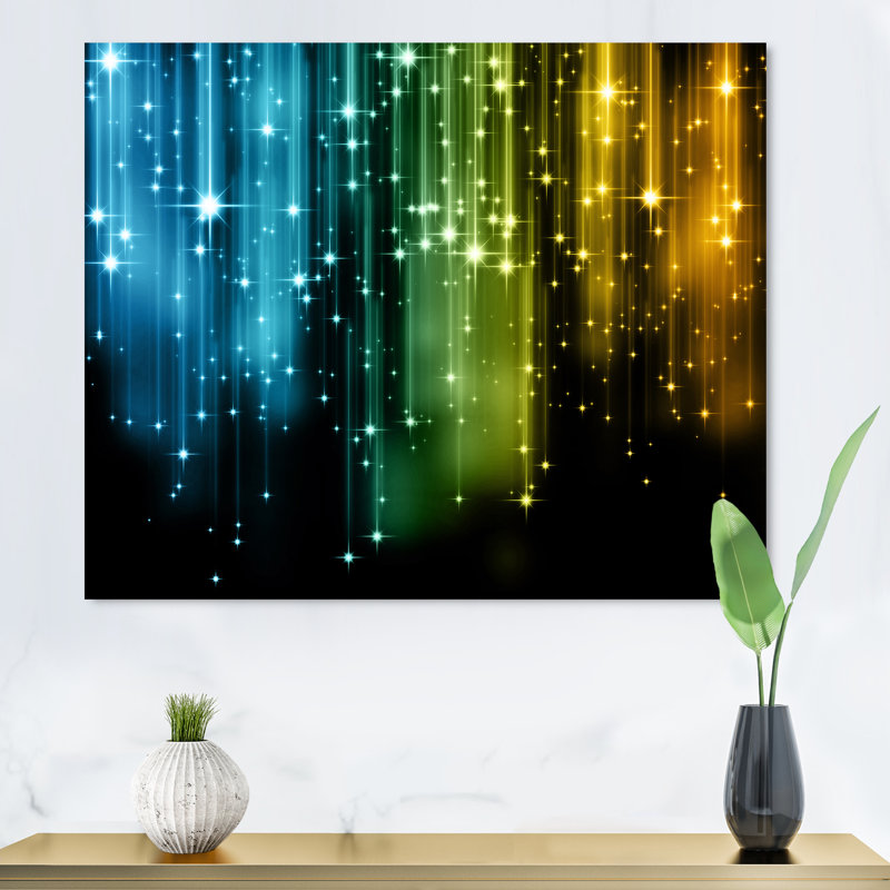 «Glowing Lights Matrix Art», reproduction sur toile, H 16 po x l 32 po x P 1 po, Toile tendue