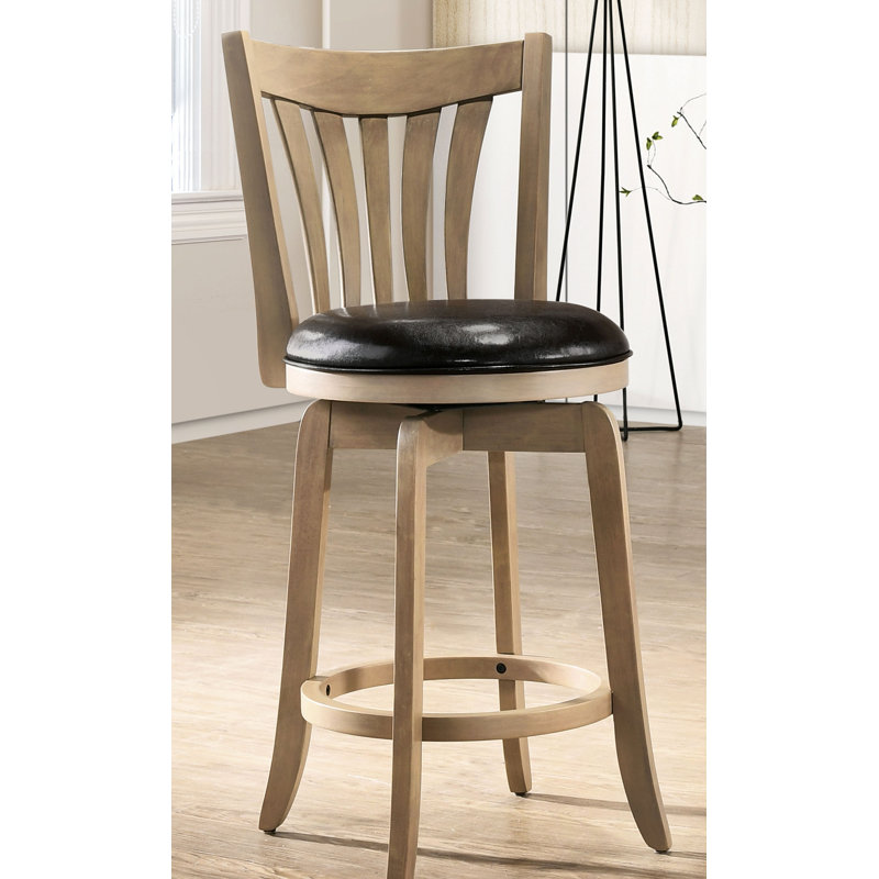 Tabouret de bar et de comptoir pivotant Kaisa, Cerisier brun, Tabouret de comptoir (assise de 26 po de hauteur)