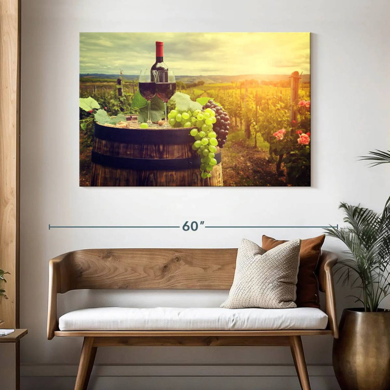Yarlin Tuscan Vineyard Wine, H 32 po x l 48 po
