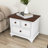 2 - Drawer Nightstand in White Walnut