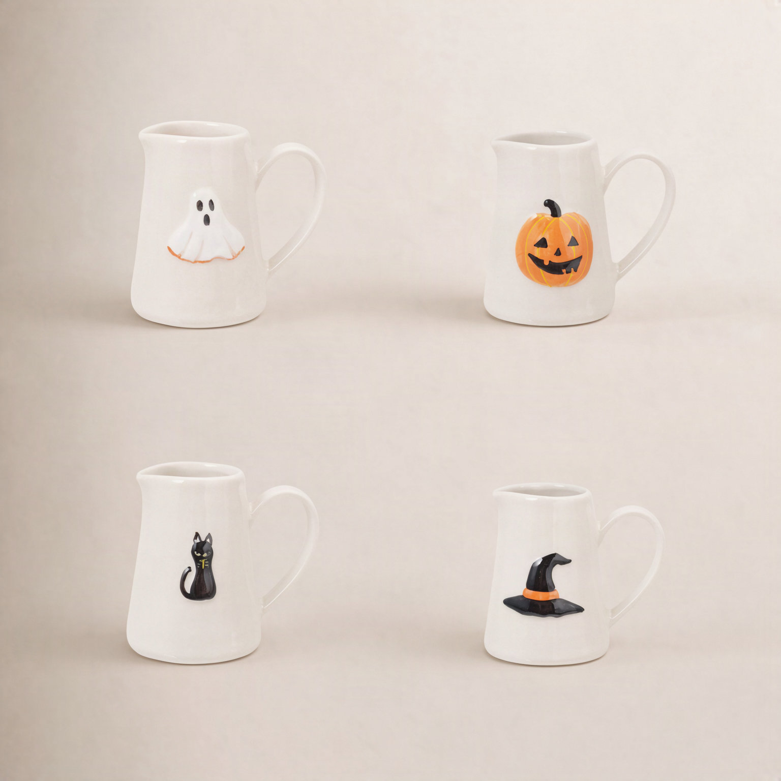 Stoneware Creamer With Halloween Icon